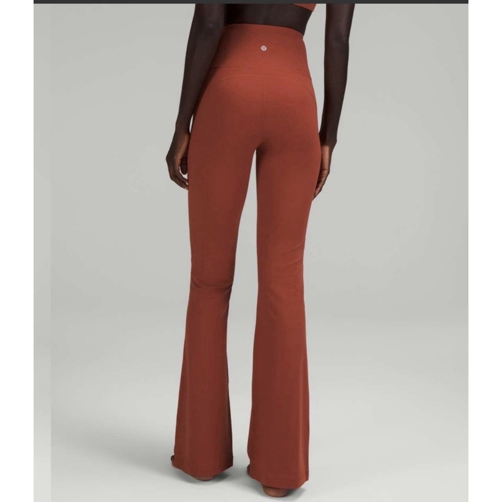 Lululemon Groove Super High Rise Flared Pant Size 6 Short Cayenne Red Excellent